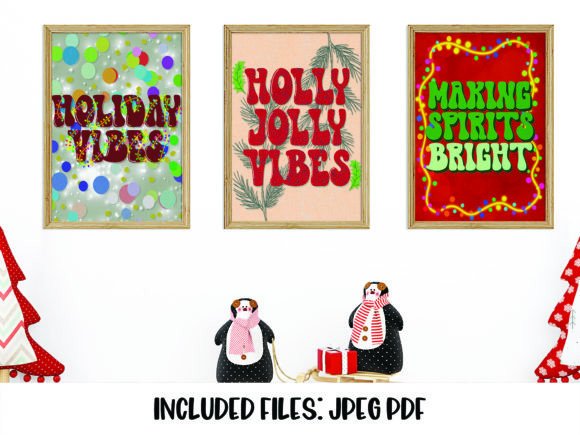 3 Digital Christmas Prints for Festive Branding and Packaging
