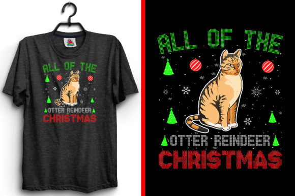 All of the Otter Christmas T-Shirt Print Templates