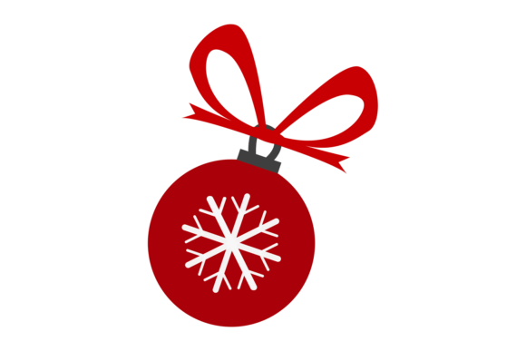 Christmas Ball. Red Ribbon with Bow Illustration