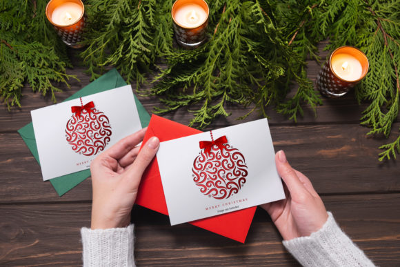 Christmas Mockup Card for Branding and Seasonal Design