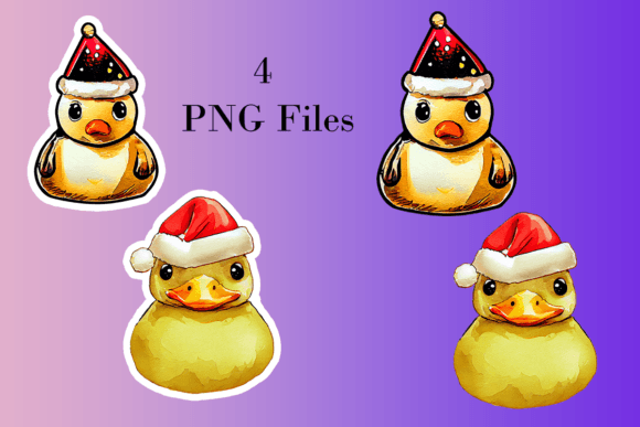 Christmas Rubber Ducky Set for Creative Design Projects