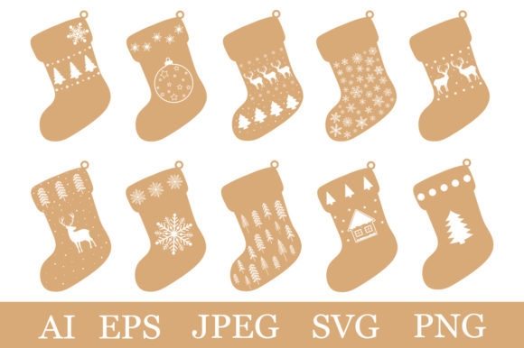 Christmas Stocking Gift Tags Templates for Crafts