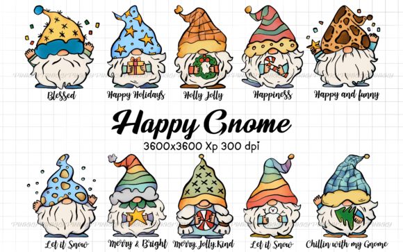 Cute Gnome Christmas Print Templates for Local Business Branding