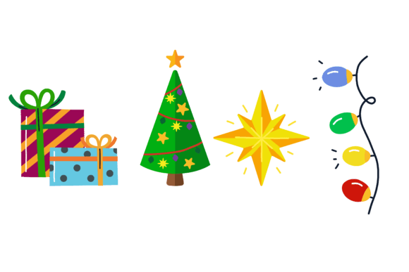 Isolated Christmas Graphic for Local Business Branding
