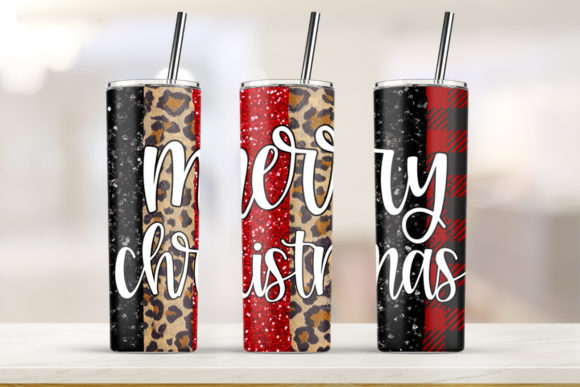 Merry Christmas Tumbler 20oz Skinny Print Templates