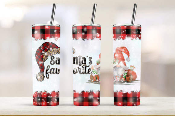 Santa Merry Christmas Red 20oz Skinny Print Templates